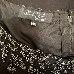 JKARA Women's Black Beaded Dress